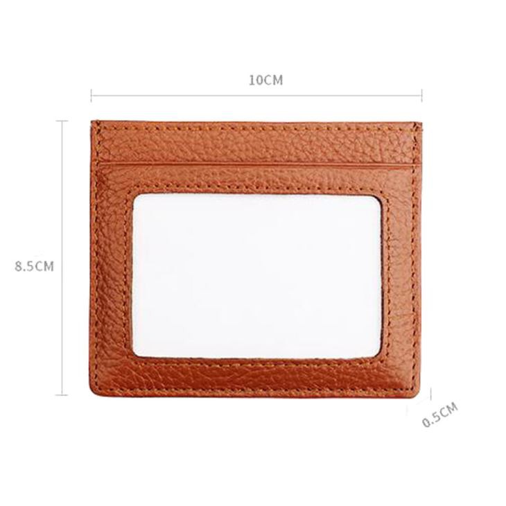 Pure Color Leather Card Wallet