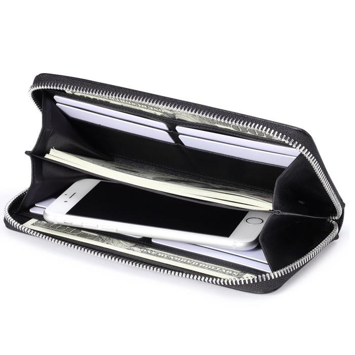 Black Long Zipper Wallet