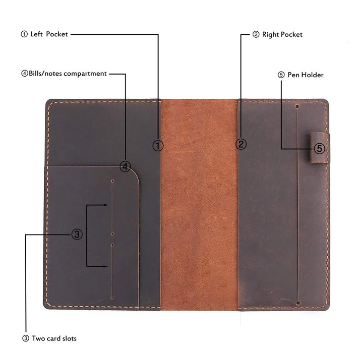 Brown Leather Journal Cover